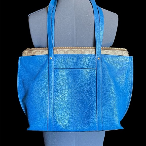 Large Blue Coach Purse - Picture 2 of 4